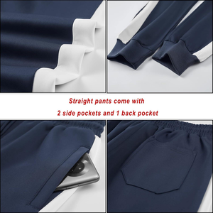 Ensemble de survêtement élégant en polyester pour hommes et femmes, avec logo personnalisé, vêtements de sport, tenue d'entraînement - Product Image 4