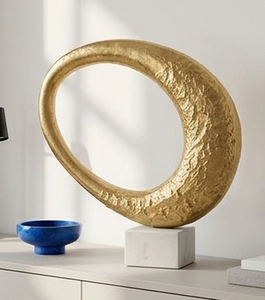 Atractivas Esculturas Decorativas Hechas a Mano con Baño de Oro, Diseño Moderno para el Hogar y Hoteles, para Sala de Estar, Objetos Decorativos Hechos a Mano - Product Image 6