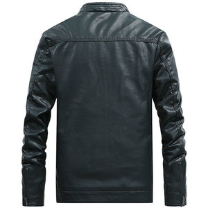 OEM Outdoor Fashion Factory Mens <b>Winter</b> <b>Leather</b> <b>Jacket</b> Stand Collar New Design Inner Warm Warmth High Quality - Product Image 4