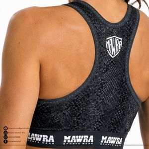 MAWRA Women's Scoop Neck <b>Racerback</b> Sports <b>Bra</b> Animal Print Breathable Medium Support Fitness Wear Sports <b>Bra</b> - Product Image 3