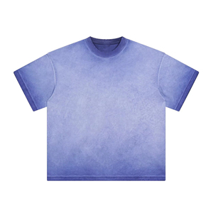 T-shirt long vintage délavé à l'acide pour hommes, 100% coton, confortable, vierge, coupe oversize, col rond, respirant, séchage rapide, personnalisable, vente en gros - Product Image 3