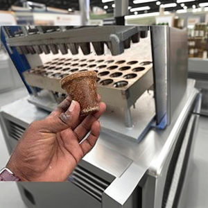 SPS Kalyan Machines Biodégradable Casuarina Arbre Feuilles Tasse À Thé Faisant La Machine Modèle SPSBP029 12V 6kW/120W/750W - Product Image 3