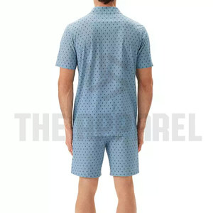 2026 Top Wholesale Custom Made Men's Summer Twin <b>Set</b> Solid Color Casual Breathable Knitted 220g Polyester/Cotton Very Low Price - Product Image 2