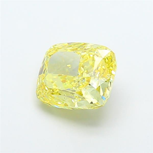 Diamante Sintético Suelto de 3.52 Quilates, Corte Cojín, Amarillo Intenso Fantasía, Cultivado en Laboratorio, Claridad VS2, Corte Excelente, Certificado IGI - Product Image 1