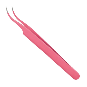 Stainless Steel Eyelash Extension Tweezers <b>Set</b> with Pointed & Curved/Angled Tips Durable Professional Volume Lash Tool - Product Image 1
