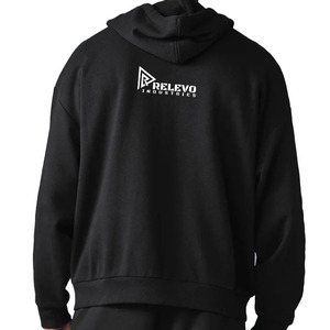 เสื้อฮู้ดดี้ผู้ชาย OEM แบบซิป ผ้าหนานุ่ม ทรงโอเวอร์ไซส์ มีเชือกผูก ปรับได้ สไตล์ลำลอง ผ้าฟลีซเนื้อคอตตอน คุณภาพสูง สำหรับผู้ชาย - Product Image 2