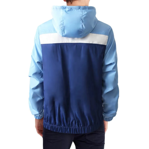 OEM High Quality Custom Logo Outdoor New Trend Water Resistant Recycled Nylon Fabric Unisex Packable Zip up Hoodie Windbreaker - Product Image 2