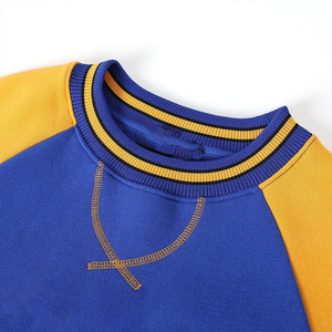 Sweat-shirt à col rond en chenille bicolore SGRho avec poches, personnalisable OEM, pull en molleton à col rond pour femmes avec lettres de sororité grecque - Product Image 3