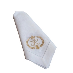 2024 gros mariage lin coton serviettes napperons jetables lavable tissé serviettes cuisine Table à manger imprimé à motifs - Product Image 1