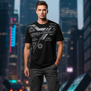Luxury Heavyweight 100 Cotton Puff Print Shirt Oversized Custom Men Graphic Tee <b>Hip</b> Hop Vintage Wash Streetwear Tee - Product Image 5
