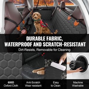 Coprisedile Auto di Lusso per Cani per Sedile Posteriore, Supporto 350 libbre, Amaca per Cani in Tessuto Oxford con Finestra a Rete, Tasca Portaoggetti, Estensore Sedile Posteriore - Product Image 5