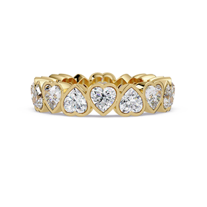 Anillo de Corazón de Diamante de Laboratorio en Oro de 9K Personalizado, Joyería de Oro Personalizada, Fabricante de Anillos de Boda Personalizados con Etiqueta Privada OEM en India - Product Image 1