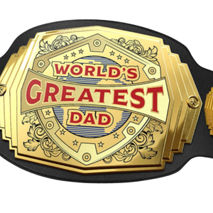 Custom World's Greatest Dad Championship Belt with Personalized Text & Design Gold and Black Premium Belt for Special Gifts - Product Image 5