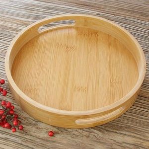 Bandeja Redonda Clásica Hecha a Mano de Madera con Resina, Duradera, para Servir Desayunos y Aperitivos en Bodas - Product Image 6