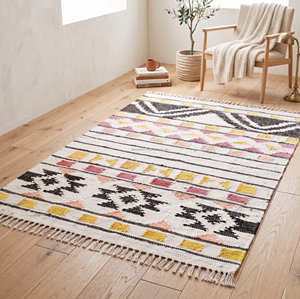 <b>Pastel</b> Cotton Kilim Area <b>Rug</b> for Nursery Kids Room Scandinavian Boho & Contemporary Interiors - Product Image 6