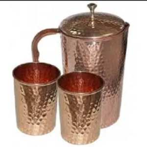 Carafe à eau en cuivre martelé, très vendue, pour la décoration intérieure, vente en gros - Product Image 3