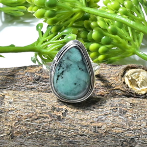 <b>Emerald</b> Handmade Oxidized <b>Silver</b> Plated <b>Ring</b> <b>Emerald</b> Gemstone Bezel Set Vintage Women's Statement <b>Ring</b> - Product Image 1