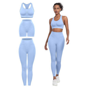 ชุดโยคะแบบซับลิเมชั่นสั่งทำคุณภาพดีที่สุด ไซส์ 6XL สำหรับผู้หญิง ชุดเสื้อครอปและกางเกงขายาวระดับเข่า ดีไซน์ OEM ราคาประหยัด - Product Image 3