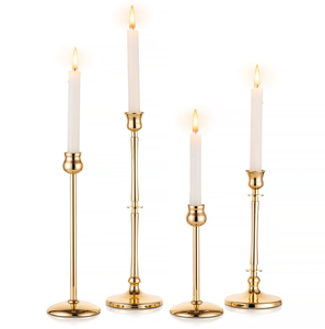 Bougeoirs en laiton au design attrayant, décoration de Noël pour la maison, style antique, 3 pièces de tailles différentes - Product Image 5