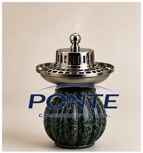 Premium Luxury Ceramic <b>Bakhoor</b> Burner With Metal Lid Elegant Arabic Mabkhara <b>Oud</b> Burner For Home Decor Yoga & Aromatherapy - Product Image 3