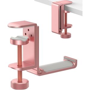 <b>Foldable</b> Aluminum Headphone Stand Hook Universal <b>Desk</b> Clamp Mount for Gaming Headphones Space-Friendly Headset Holder Accessory - Product Image 1