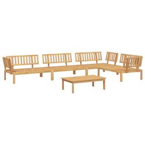 Conjunto de Sofá Modular Mediano de Madera Maciza de Acacia Marrón para Jardín - Product Image 2