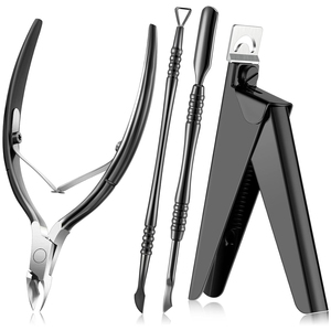 Coupe-ongles professionnel en acrylique avec logo personnalisé, pousse-cuticules, outil de soin des ongles en acier inoxydable durable pour le soin des doigts - Product Image 1