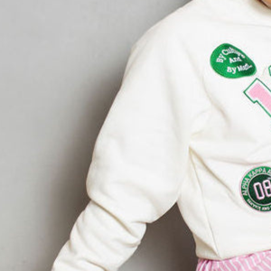 <b>Women's</b> <b>White</b> 1908 Varsity <b>Sweatshirt</b> Classic Crew Neck Long Sleeve Pullover Casual Sorority Fashion Athletic Style Custom Print - Product Image 4