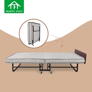 Fábrica personalizar Lazada Venta caliente Hotel reforzado de madera dura portátil plegable cama de invitados cama plegada de metal CAMAS PLEGABLES - Product Image 1