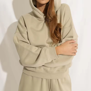 Vente flash : Ensemble de sweat-shirts pour femmes, streetwear, coton, French Terry, logo brodé - Product Image 2