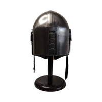 Casque en acier de style mandalorien portable à collectionner en métal moderne armure accessoire affichage Cosplay Costume pièce support non inclus