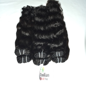 Prix de gros Cheveux humains Remy indiens noirs, cheveux de temple du Tamil Nadu, double trame machine, coupe droite, double tirage, à clipser - Product Image 3