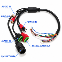 Harnais de câbles multifonction pour caméra IP CCTV avec connecteurs RJ45, entrée/sortie audio, alimentation, alarme et RS485