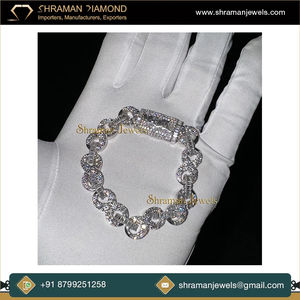 Luxury Fine Jewelry Iced 925 Silver Rose Gold Plated Custom 6.80 Inch Link Moissanite Hip Hop Bling <b>Infinity</b> Gift for Engagement - Product Image 2