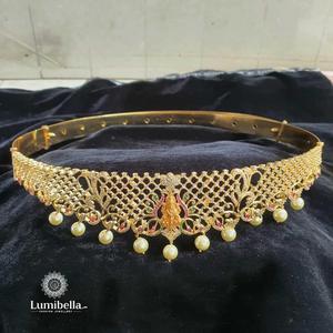 Lakshmi Engraved Fashion Body Chain Ottiyanam - Product Image 1