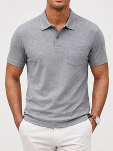 Polo cómodo para hombre, confeccionado con tela de primera calidad que ofrece flexibilidad, durabilidad y un estilo atemporal para actividades deportivas. - Product Image 1
