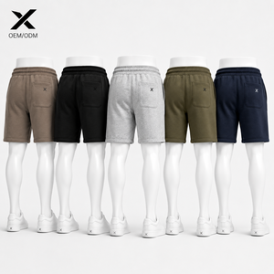 Shorts de sport X Sports City pour homme, haute qualité, 320 GSM, 100 % coton molletonné, parfaits pour les activités de plein air, style décontracté, look premium. - Product Image 2
