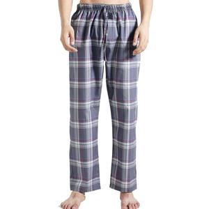 Vintage <b>Men</b> Flannel Pants Plaid <b>Pajama</b> Pants Soft Cotton Lounge Pants Adjustable Drawstring Comfy Nightwear Trouser - Product Image 1