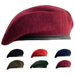 Elegant Winter Outdoor Formal Uniform <b>Beret</b> Hat Ceremonial Design Crafted Lightweight Wool Blend Fabric for Official Parades - Product Image 1