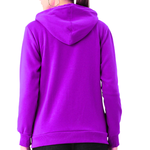 Sweat à capuche zippé en molleton de coton coupe classique pour femme, personnalisé, hiver/automne, coupe-vent, décontracté, respirant, séchage rapide, imprimé sur le devant - Product Image 2