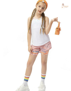 Ensemble de sport personnalisé OEM pour adultes unisexe, respirant, écologique, taille élastique, bretelles croisées, couleur unie, imprimé, polyester/coton - Product Image 1