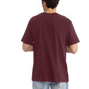 Triblend Crew Tee <b>Ringspun</b> Polyester Cotton Satin Summer Wholesale Permium Men Plain Customized Tee Brand Label Maroon T Shirts - Product Image 2
