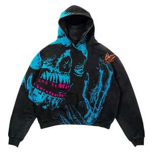 เสื้อฮู้ดซิปเต็มตัวผ้าฝ้ายเฟรนช์เทอร์รี่ปักลายโลโก้แบบกำหนดเองปี 2025 ทรงครอป ระบายอากาศได้ดี สำหรับผู้ชาย - Product Image 3