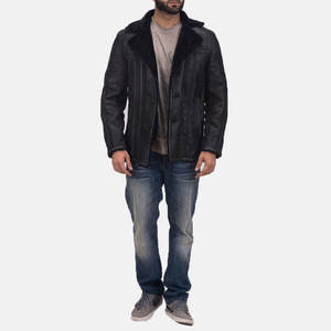 Nouvelle conception, veste de moto en cuir véritable pour homme, denim, hiver, coupe ajustée, réversible, coupe-vent, respirante, avec poches - Product Image 3