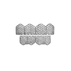 High Quality Grillz Set Round Brilliant Cut Channel Setting Hip Hop Style Unisex Dental Jewelry Jewelux CROWN India - Product Image 5