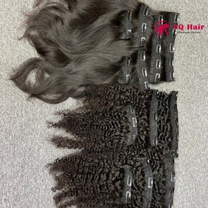 Extensions de cheveux à clip alignés sur les cuticules birmans vietnamiens vendeurs de cheveux bouclés birmans - Product Image 2