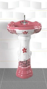 BIG STERLING VITROSA SET Pedestal with Wash <b>Basin</b> UPC Standard for School Mall Hotel Office & Washroom Use - Product Image 6