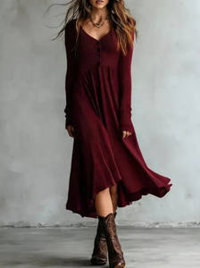 Full <b>Size</b> Ribbed Knit Button-Down Midi <b>Sweater</b> <b>Dress</b> <b>Plus</b> <b>Size</b> - Product Image 3