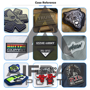 ป้ายซิลิโคนแบบกำหนดเอง AIFRAN ป้ายยาง 3 มิติ ป้ายโลโก้ PVC แบบนูน ป้ายติดเสื้อแบบ Hook and Loop สำหรับขายส่งเสื้อผ้า - Product Image 4