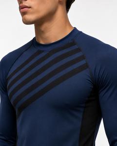 Nouveau design, prix abordable, rashguards pour hommes, anti-UV, séchage rapide, respirant, léger, couleur unie, pour la natation en plein air - Product Image 5